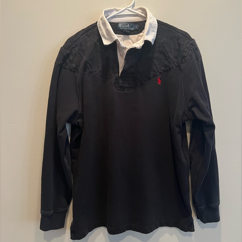 Men’s VINTAGE Polo Ralph Lauren QUILTED Rugby! - Size L